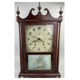19th C Wadsworth Pillar and Scroll Shelf Clock.