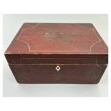 Pa Dutch Folk Art Painted Wood Document Box.
