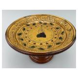 Breininger Pottery Redware Liberty Pedestal Plate.
