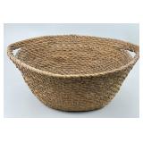 Large Primitive Rye Woven Basket.