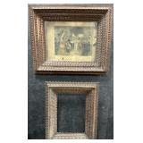 Pair of Folk Art Tramp Hobo Art Picture Frames.