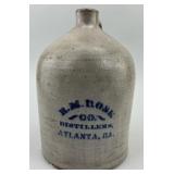 Blue Slip Atlanta GA  Distillers Stoneware Jug