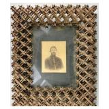 Folk Art Crown of Thorns Tramp Hobo Art Frame.