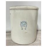 12 Gallon Horseshoe Stoneware Crock.