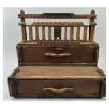 Folk Art PA Dutch Hobo Art 2 Tier Box.