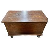 19th C Grain Painted Finish Blanket Chest.