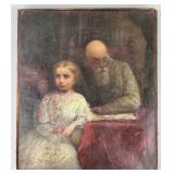 Jennie Burr Style Oil on Canvas Circa Late 1800s.