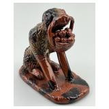 1983 Breininger Pottery PA Redware Dog Figurine.