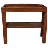 19th C Primitive Country Red Painted Bucket Bench.