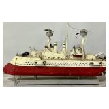 Handmade Folk Art German Model Warship.