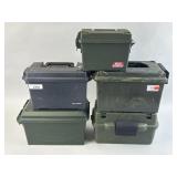 5 Plastic Ammo Cans.