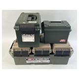 5 Plastic Ammo Cans.