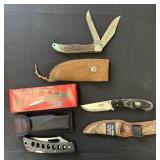 1 Fixed Blade & 2 Pocket Hunting Knives, NWTF.
