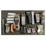 Zippo Lighters, Walkie Talkies, Utility Knives &