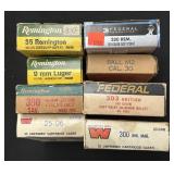 9mm Luger, 300 WIN Mag, 280 REM Ammo.