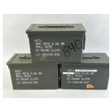M2A2 Metal Ammo Cans (Lot of 3).