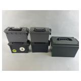 5 Plastic Ammo Cans.