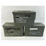M2A2 Metal Ammo Cans (Lot of 3).