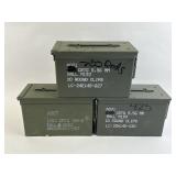 M2A2 Metal Ammo Cans (Lot of 3).