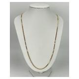 14KT Italian Gold Box Chain Necklace.
