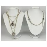 3 Sterling Silver Lagos Caviar Necklaces.