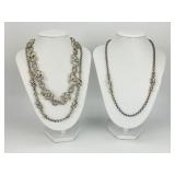 3 18KT & Sterling Silver Konstantino Necklaces.