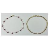 2 14KT Gold Bracelets.