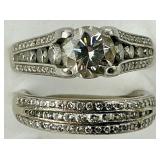 Platinum Ritani Diamond Engagement & Band Rings.