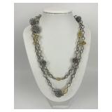 18KT Gold & Sterling Silver Lagos Link Necklace.