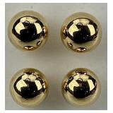 2 Pairs of 14KT Gold Ball Post Earrings.