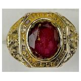 10KT Gold 1960 Rutherford HS Class Ring.