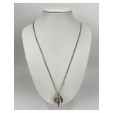 Sterling Silver Modernist Pendant Necklace.