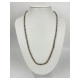 Gray Diamond Bead Necklace.