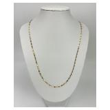 14KT Italian Gold Oval Link Chain Necklace.