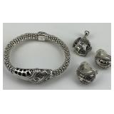4pc Sterling Silver Lagos Jewelry Set.