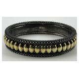 18KT Gold & Sterling Silver Caviar Lagos Bangle.