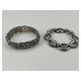 2 Heavy Sterling Silver Konstantino Bracelets.