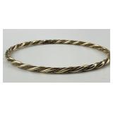 12KT Gold Fill Twisted Rope Bangle Bracelet.