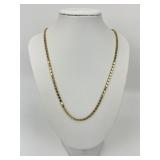 14KT Beverly Hills Gold Heart Box Chain Necklace.