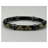 Sterling Silver Hidalgo Enamel Bangle.