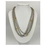 18KT Gold & Sterling Silver Lagos Caviar Necklace.