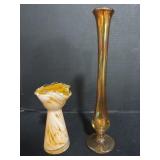 Swung Glass and Hand Blown Vases.