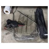 Raised Fire Pit Cooking Grate, Folding Chair,