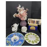 Decorative Dishes, Home Decor and Teapot.