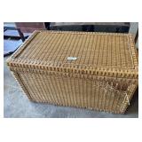 Vtg Woven Wicker Trunk.