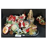 Vintage Christmas Ornaments, Enesco Santa.