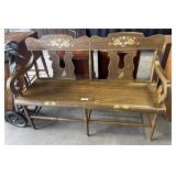 Vtg Hitchcock Style Deacons Bench.