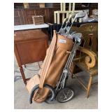 Vtg Dunlap Golf Bag & Northwestern Clubs.