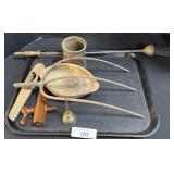Vintage Wire Brush, Rake End, Oil Lid.
