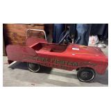 Vtg AMF Fire Fighter Unit No. 508 Pedal Car.